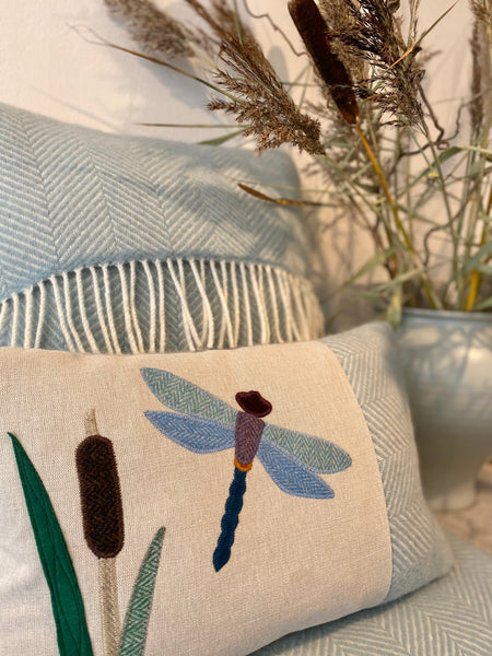 Handmade Dragonfly cushion