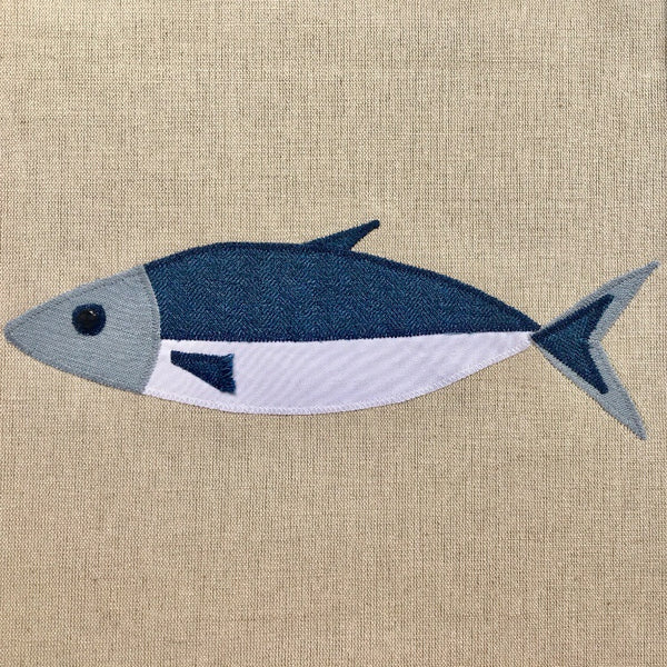 Handmade mackerel fish cushion