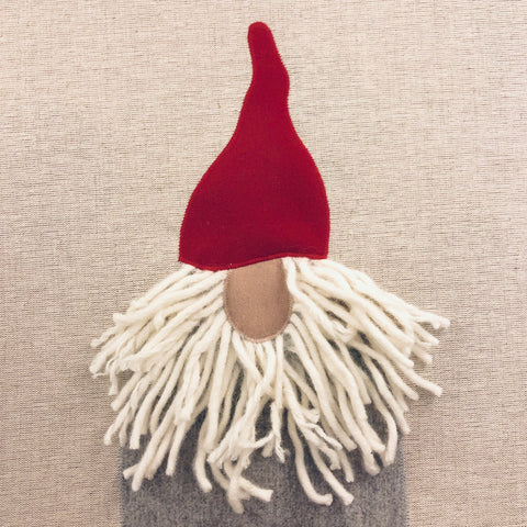 Handmade Tomte, Nisse, Gonk, Christmas gnome cushion with red hat