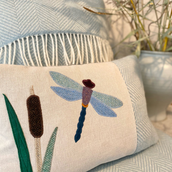 Handmade Dragonfly cushion