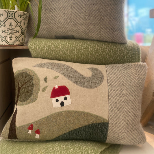 ‘The Little White House’ Handmade Cushion