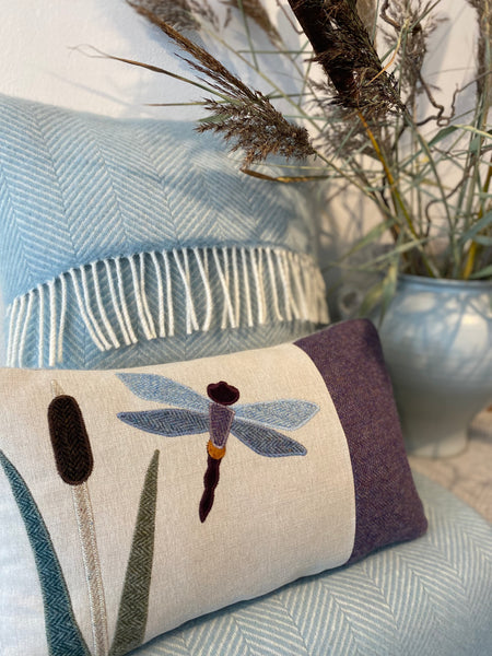 Handmade Dragonfly cushion