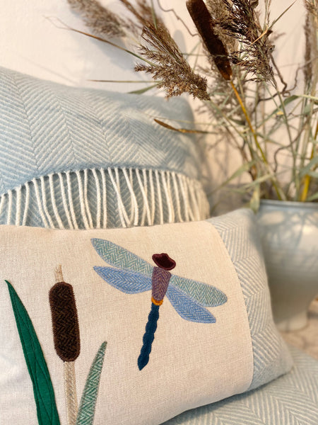Handmade Dragonfly cushion
