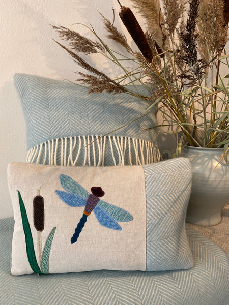 Handmade Dragonfly cushion