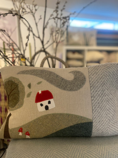 ‘The Little White House’ Handmade Cushion