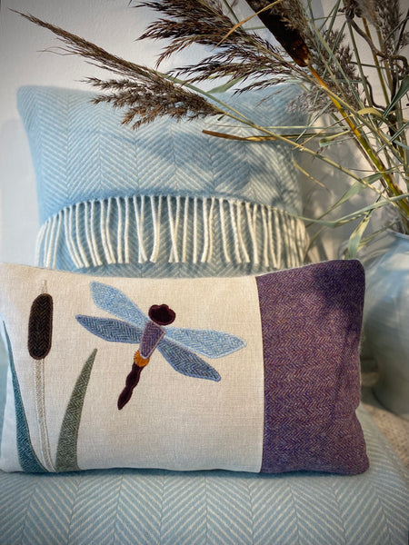 Handmade Dragonfly cushion
