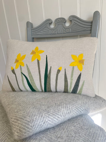 Daffodil flower cushion