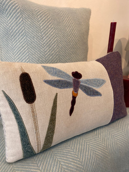 Handmade Dragonfly cushion
