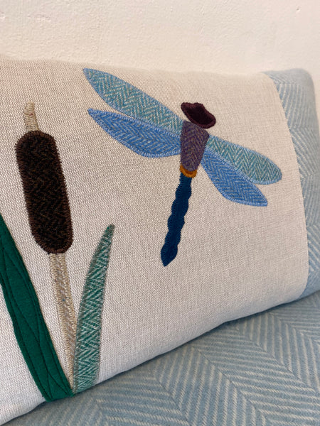 Handmade Dragonfly cushion