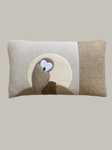 Handmade Barn Owl cushion