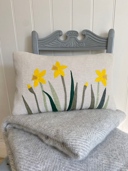 Daffodil flower cushion