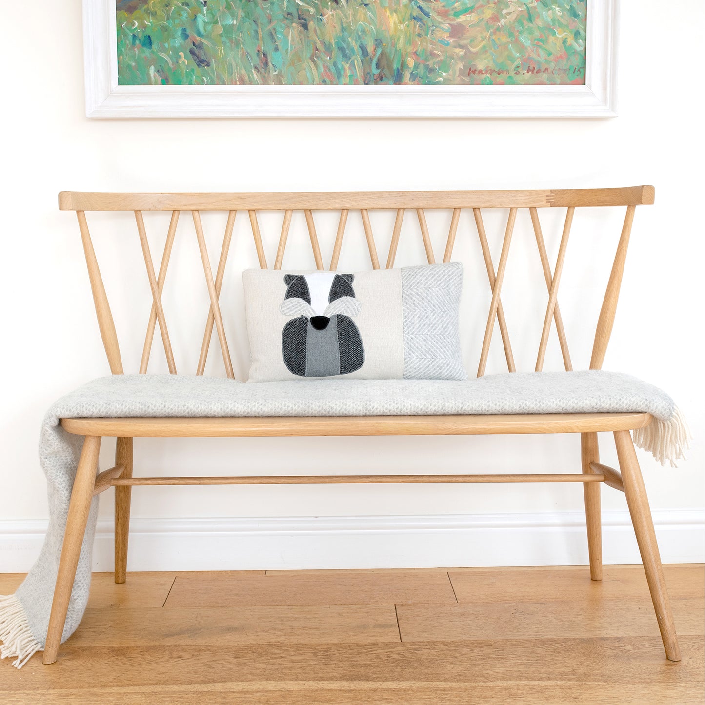 Handmade Badger Cushion