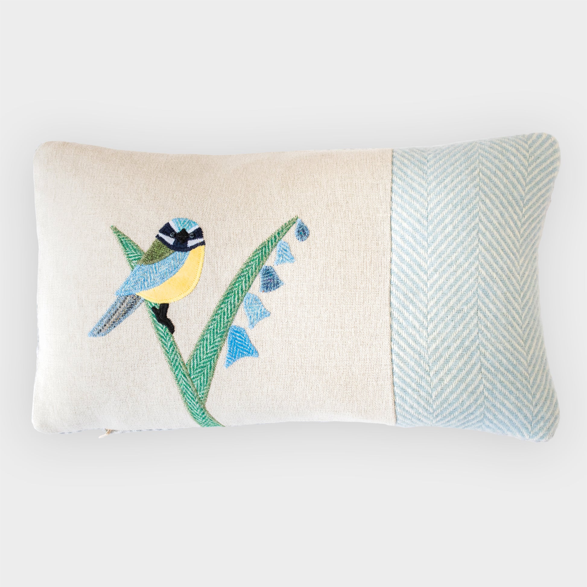 Handmade Blue Tit Cushion