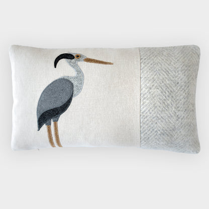 Handmade Heron Cushion