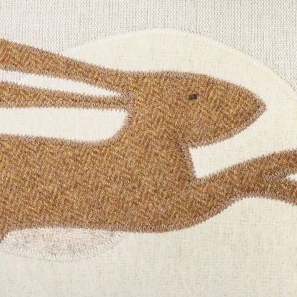 Handmade Leaping Hare Cushion