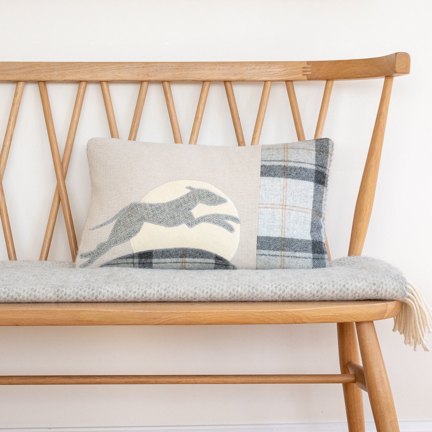 Handmade Leaping Hound Cushion