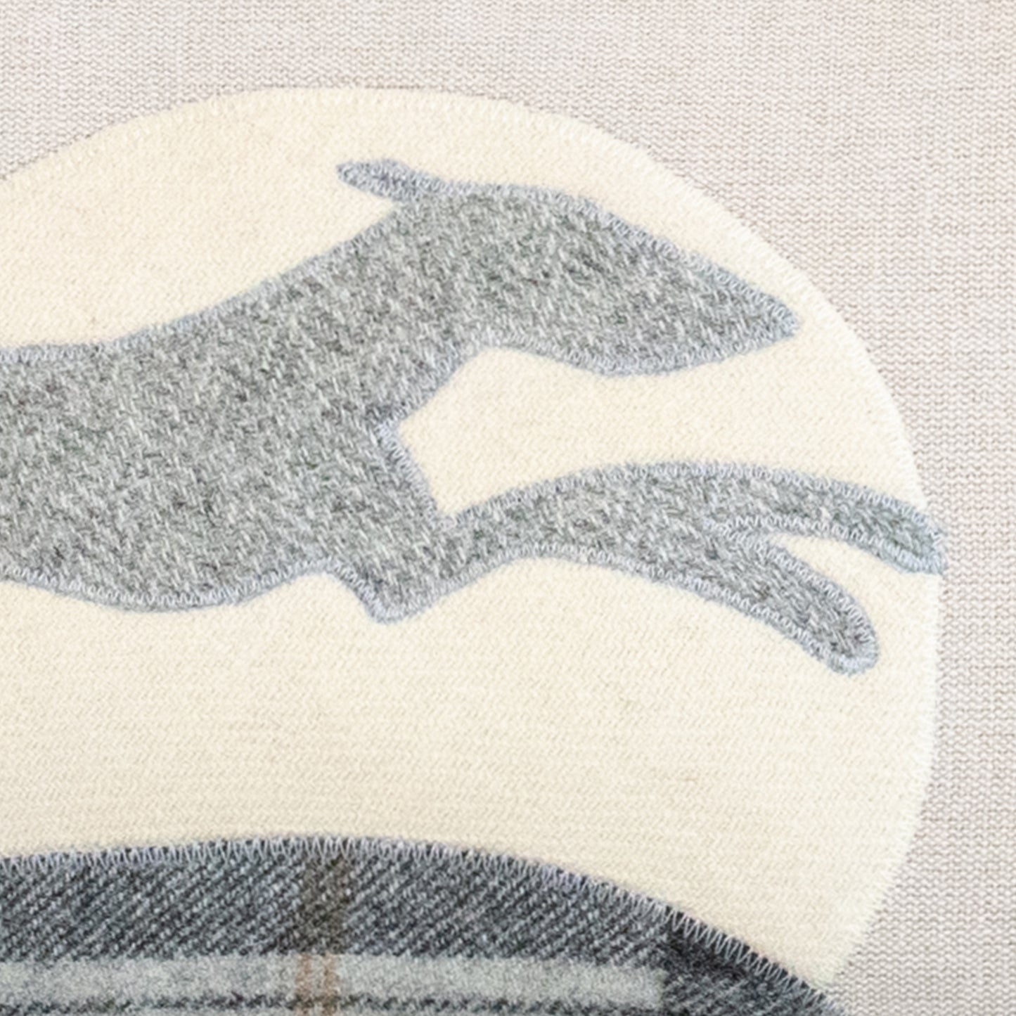 Handmade Leaping Hound Cushion