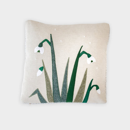 Handmade Snowdrop Cushion