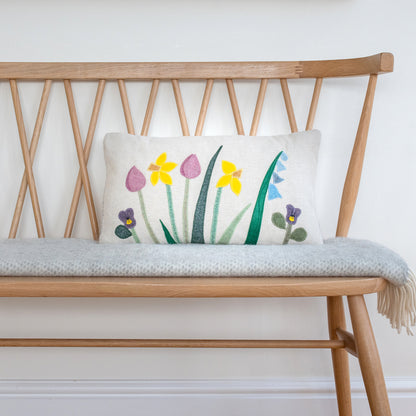 Handmade Spring Flower Cushion