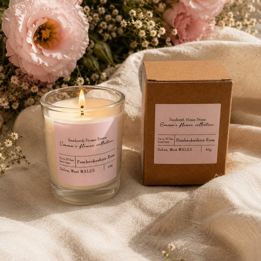 Emma's Flower Collection: Pembrokeshire Rose Candle