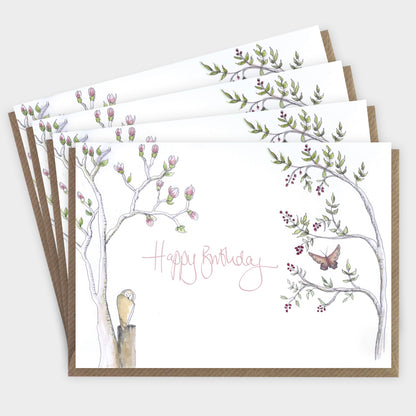 Owl & Magnolia ‘Happy Birthday’ Cards