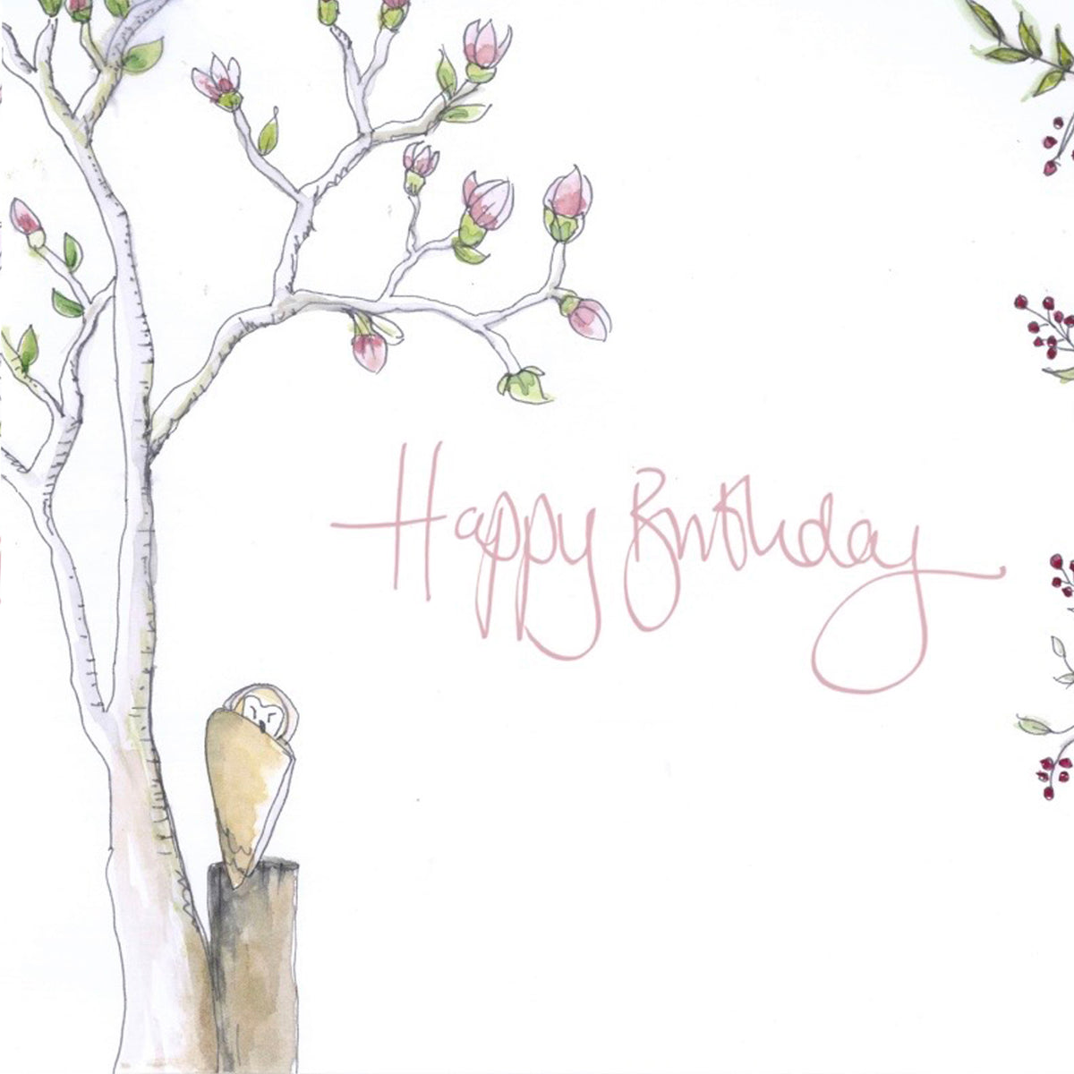 Owl & Magnolia ‘Happy Birthday’ Cards