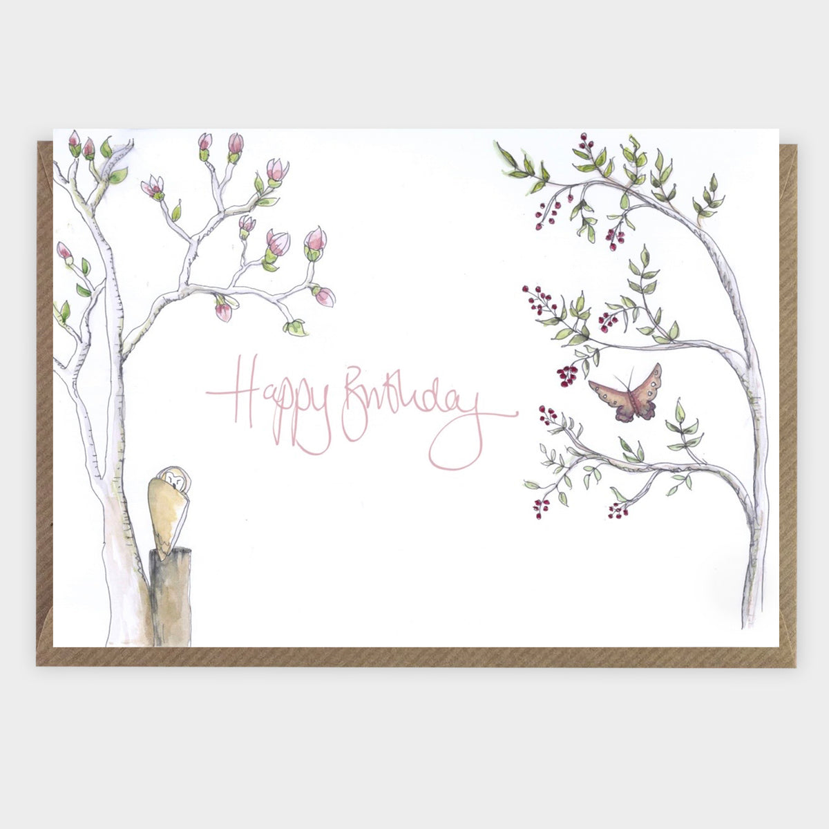 Owl & Magnolia ‘Happy Birthday’ Cards