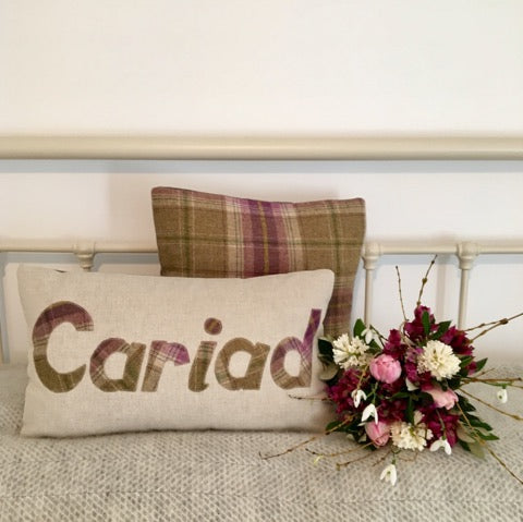 Handmade 'Cariad' Cushion in Melin Tregwynt
