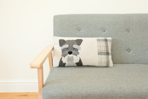 Handmade Schnauzer Cushion