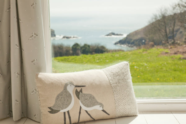 Handmade Dunlin Wading Bird Cushion