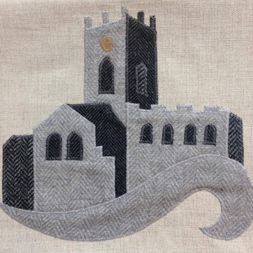 Handmade St Davids Cathedral cushion