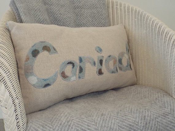 Handmade 'Cariad' Cushion in Melin Tregwynt