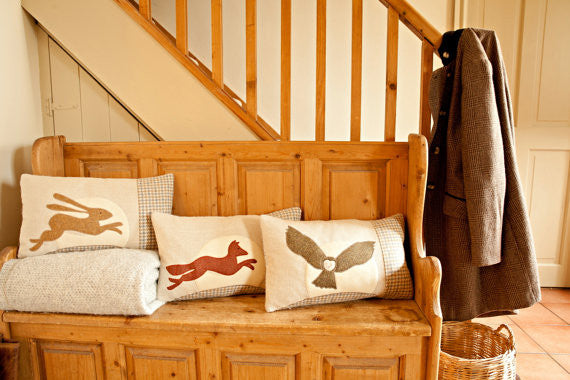 Handmade Leaping Fox Cushion