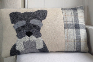 Handmade Schnauzer Cushion