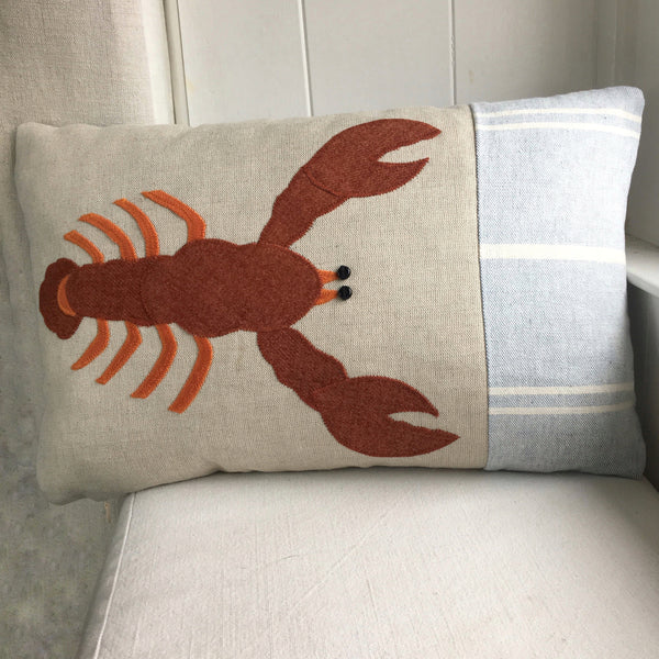 Handmade lobster cushion