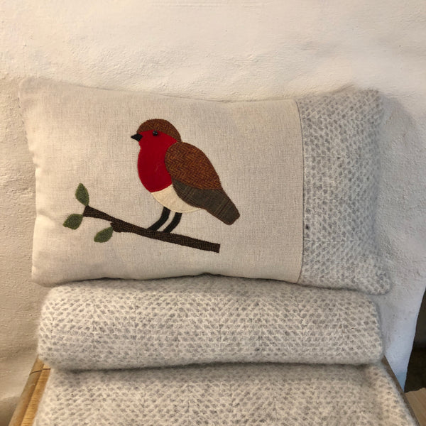 Handmade Robin Cushion
