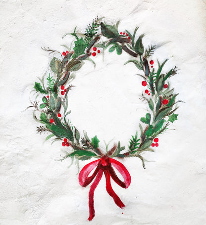 Christmas Wreath Greetings Card