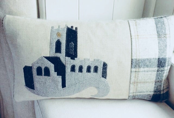 Handmade St Davids Cathedral cushion