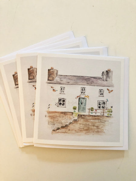 Pack of 4 Seaforth cottage cards