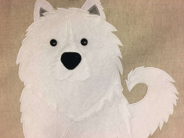 Handmade Samoyed dog cushion
