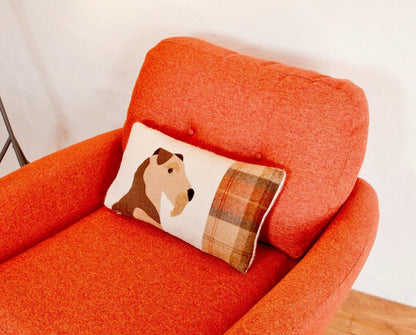 Handmade Airedale Terrier Cushion