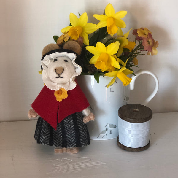 Welsh lady felt mouse.
