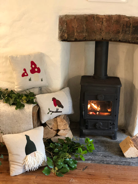 Handmade Robin Cushion