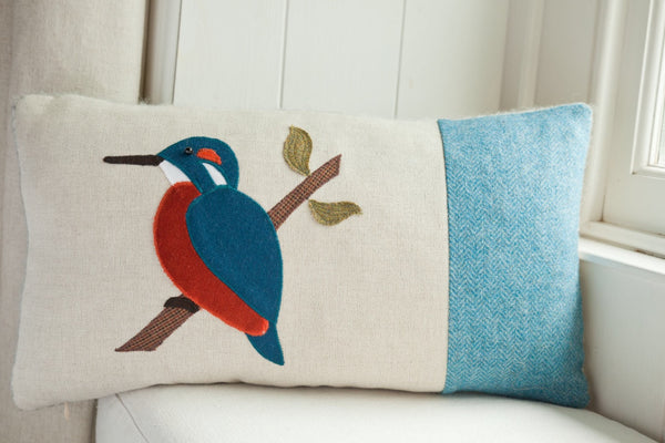 Kingfisher cushion