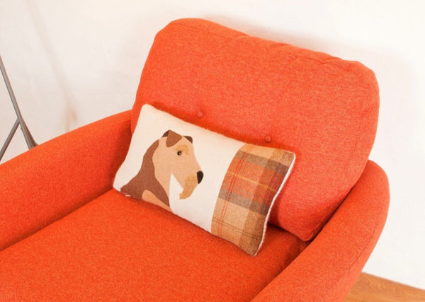 Handmade Airedale Terrier Cushion