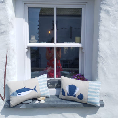 Handmade mackerel fish cushion