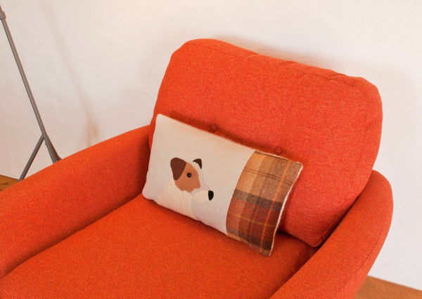 Handmade Jack Russell dog cushion