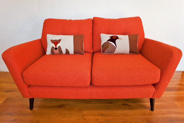 Handmade Mr Fox Cushion with British Tweed