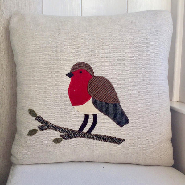 Handmade Robin Cushion