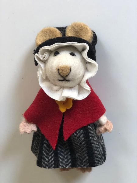 Welsh lady felt mouse.